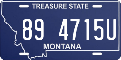 MT license plate 894715U