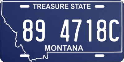 MT license plate 894718C