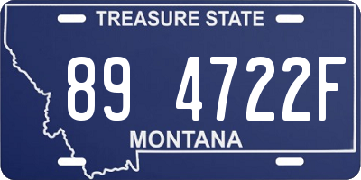 MT license plate 894722F
