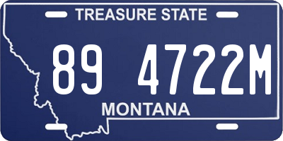 MT license plate 894722M