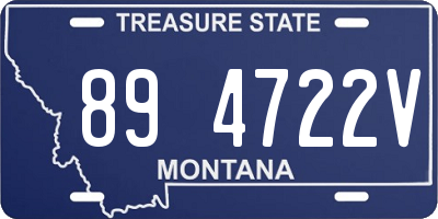 MT license plate 894722V