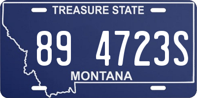 MT license plate 894723S