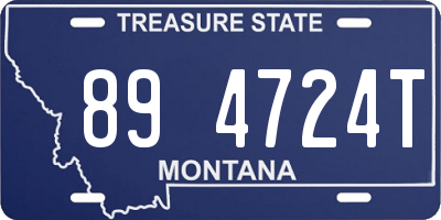 MT license plate 894724T