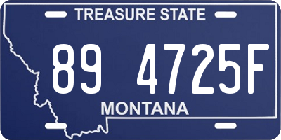 MT license plate 894725F