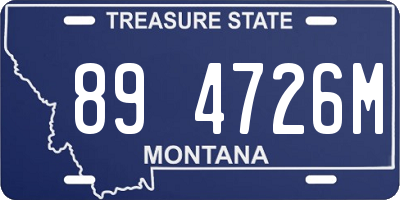 MT license plate 894726M