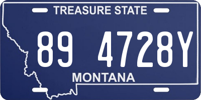 MT license plate 894728Y