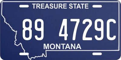 MT license plate 894729C