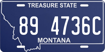 MT license plate 894736C