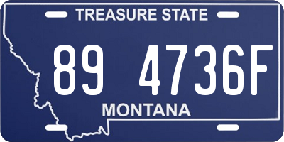 MT license plate 894736F