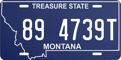 MT license plate 894739T