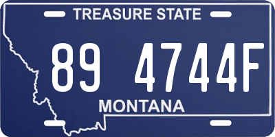 MT license plate 894744F
