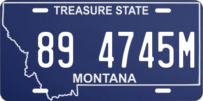MT license plate 894745M