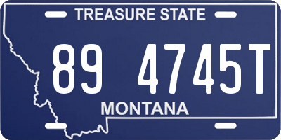 MT license plate 894745T