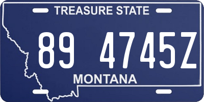 MT license plate 894745Z