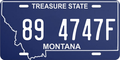 MT license plate 894747F