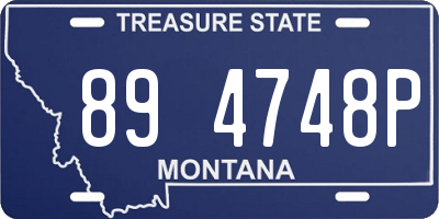 MT license plate 894748P