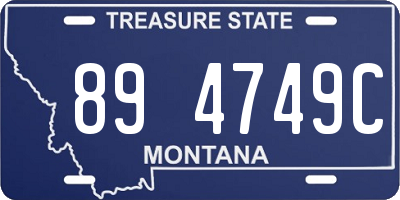 MT license plate 894749C