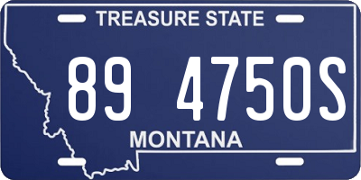 MT license plate 894750S