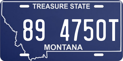 MT license plate 894750T