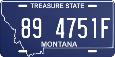 MT license plate 894751F