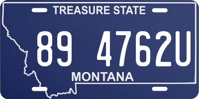 MT license plate 894762U