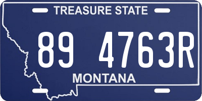 MT license plate 894763R