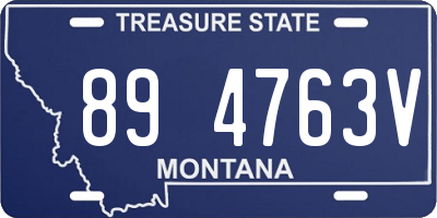 MT license plate 894763V