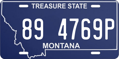 MT license plate 894769P