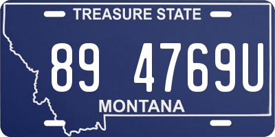 MT license plate 894769U