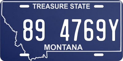 MT license plate 894769Y