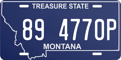 MT license plate 894770P