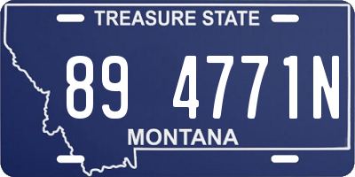 MT license plate 894771N