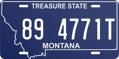 MT license plate 894771T