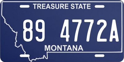 MT license plate 894772A