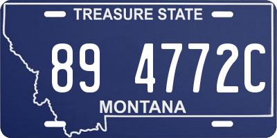 MT license plate 894772C
