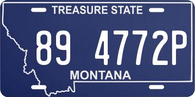 MT license plate 894772P