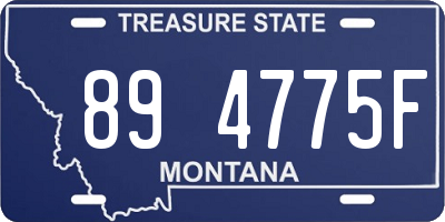 MT license plate 894775F