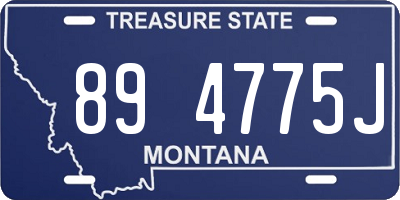 MT license plate 894775J