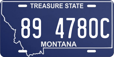 MT license plate 894780C