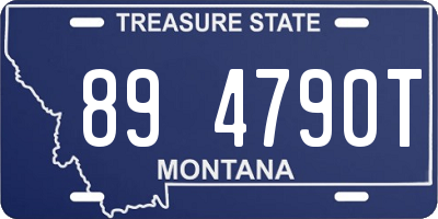 MT license plate 894790T