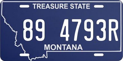 MT license plate 894793R
