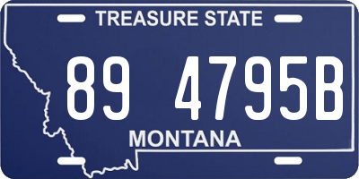 MT license plate 894795B