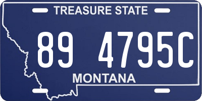 MT license plate 894795C