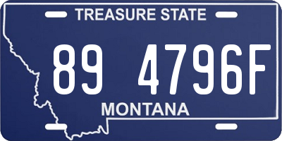 MT license plate 894796F
