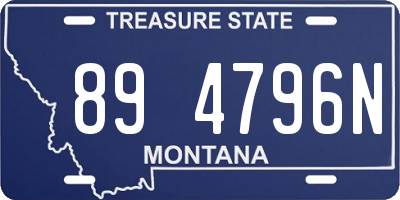 MT license plate 894796N