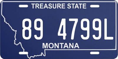 MT license plate 894799L