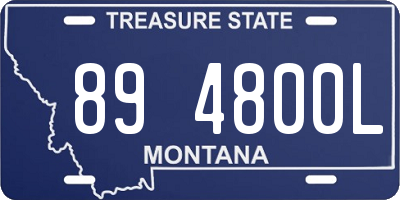 MT license plate 894800L