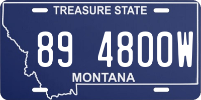 MT license plate 894800W