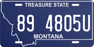 MT license plate 894805U