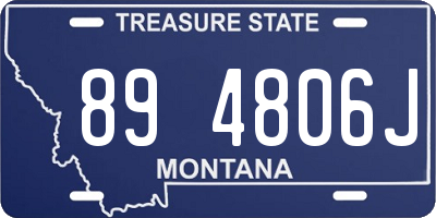 MT license plate 894806J